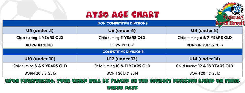 Age Chart for 2024